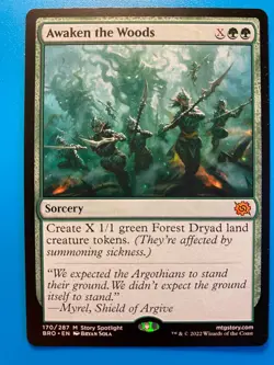 MTG 1x Awaken the Woods # 170 The Brothers' War Magic the Gathering Card x1 NM - Image 1