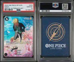 One Piece Card Game OP10 Sanji ST14-003 SP Special Alternate Art PSA 10 - Image 3