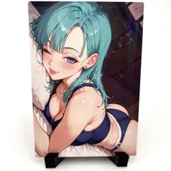 Dragon Ball Z Bulma Sexy Anime Waifu Girl Doujin Lewd Goddess Story Art Card - Image 1