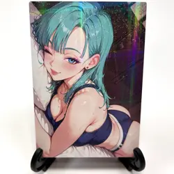 Dragon Ball Z Bulma Sexy Anime Waifu Girl Doujin Lewd Goddess Story Art Card - Image 2