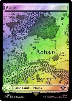 Magic The Gathering MTG PLAINS (272) FULL ART FOIL The Lord of the Rings NM - Image 1