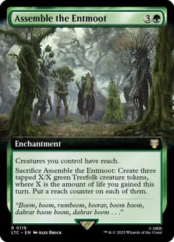 Magic The Gathering MTG ASSEMBLE THE ENTMOOT EXTENDED ART The Lord of the Rings - Image 1