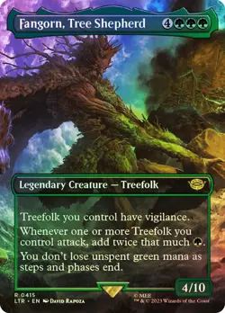 MTG FANGORN, TREE SHEPHERD BORDERLESS FOIL The Lord of the Rings NM Near Mint - Image 1