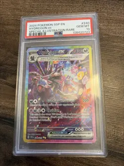 Pokemon TCG Hydreigon EX Surging Sparks SAR 240/191 PSA 10 - Image 1