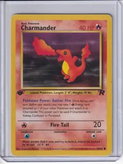 CHARMANDER Pokemon: Team Rocket-1st Edition Common 50/82 Moderately Played - Image 1