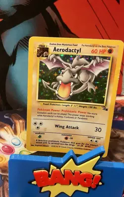 🔥1999 Pokemon TCG LP/MP OBO 1/62 Holo Unlimited Rare Vintage Aerodactyl Fossil - Image 1