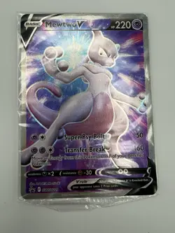 SEALED Mewtwo V SWSH229 Black Star Promo Full Art Holo Pokemon GO TCG 2022 NM - Image 1