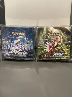 Pokemon TCG Scarlet & Violet Booster Boxes w/ 6 promo packs and cases - Image 1