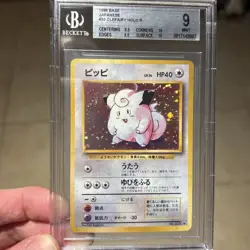 1996 POKEMON JAPANESE BASE SET CLEFAIRY HOLO #35 BGS 9.0 MINT Two 10 Subs - Image 1