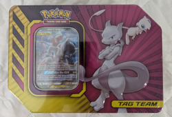 Pokemon TCG Mewtwo & Mew GX Tag Team Power Partners Tin Sealed - Image 1