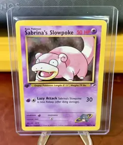 Pokemon TCG Sabrina's Slowpoke Gym Heroes 1st Edition 95/132 LP - Image 1