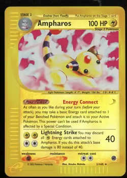 Pokemon 2002 Expedition - Ampharos - Reverse Holo - 2 - Image 1