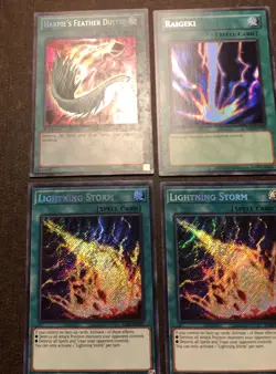 Yugioh - Harpies’s Feather Duster, Lightning Storm IGAS, Raigeki - MP/NM - Image 2