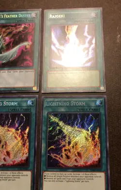 Yugioh - Harpies’s Feather Duster, Lightning Storm IGAS, Raigeki - MP/NM - Image 3