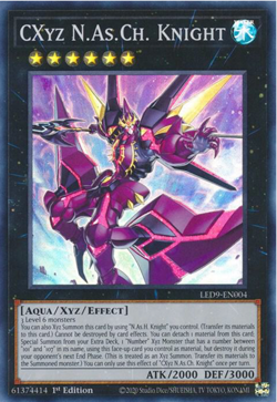 CXyz N.As.Ch. Knight (LED9-EN004) - Super Rare - 1st Edition NM Yugioh - Image 1
