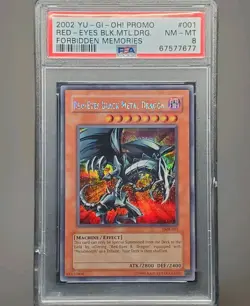 Red-Eyes Black Metal Dragon (Forbidden Memories) FMR-001 PSA 8 - Image 1