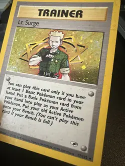 Lt. Surge and Erika Gym Heroes Pokemon Card Lot Holo Rare MP - Image 3