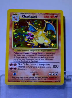 1999 Pokemon CHARIZARD Base Set HOLO BLEED Misprint ERROR Card 4/102 Rare WotC - Image 2