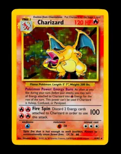 1999 Pokemon CHARIZARD Base Set HOLO BLEED Misprint ERROR Card 4/102 Rare WotC - Image 3