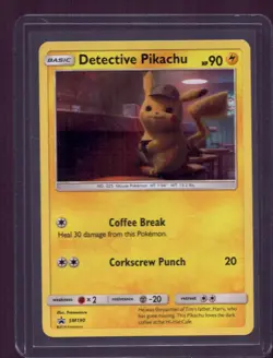 2019 Pokemon Detective Pikachu SM190 Black Star Promo Holo Rare Card - Image 1