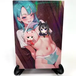 Dragon Ball Z Bulma Sexy Hot Lewd Anime Waifu Girl Doujin Goddess Story Art Card - Image 2