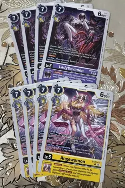 Digimon Card Game Playsets Angewomon BT23-031 U & LadyDevimon BT23-067 U - Image 1