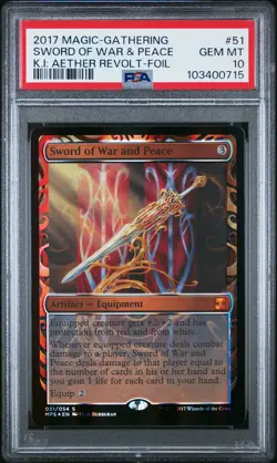 Sword Of War & Peace PSA 10 2017 MTG Kaladesh Inventions: Aether Revolt #51 - Image 1