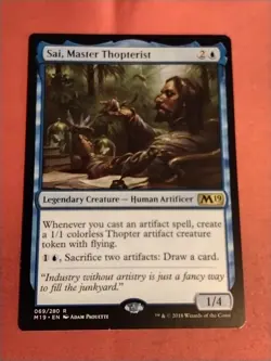 Sai, Master Thopterist - Core Set 2019 #069/280 MTG Magic The Gathering Unplayed - Image 1