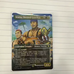Wakka, Devoted Guardian Borderless Chocobo Track FOIL MTG Final Fantasy 0477 - Image 1