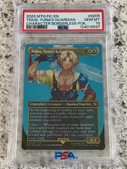 2025 MTG - Tidus, Yuna's Guardian 0205 (Borderless Foil) FFX - PSA 10 #1 - Image 1