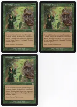 Nostalgic Dreams x3 3x 2002 Torment Green Rare Sorcery MTG SP - NM AZ3 - Image 1
