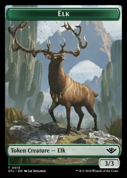 Elk Token (0013) Light Play, English Magic the Gathering MTG Outlaws of Thunder - Image 1