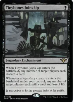 MTG Tinybones Joins Up Foil NM Outlaws of Thunder Junction OTJ Magic 108 - Image 1