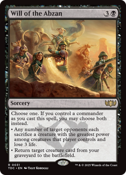 Will of the Abzan - 31 - Tarkir: Dragonstorm Commander- Near Mint - MTG - Image 1