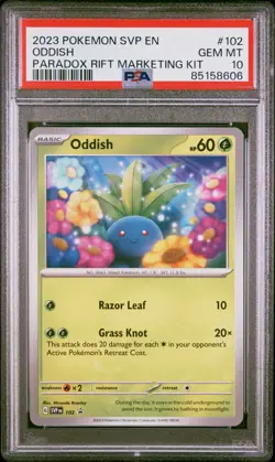 Pokemon Oddish PSA 10 GEM MINT 2023 Promo SVP102 Paradox Rift Marketing Kit - Image 1