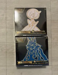 Pokemon Mega Evolutions Lucario AND Gardevoir POKEMON CENTER pkc pc edition ETBs - Image 1