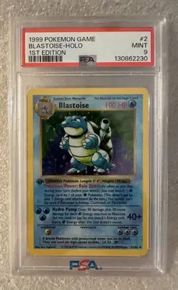 Pokemon Blastoise 2/102 1st Edition Shadowless PSA 9.0 1999 - Image 1