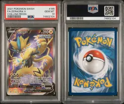 Pokemon Zeraora V 165/198 PSA 10 Gem Mint Chilling Reign Full Art SWSH - Image 3