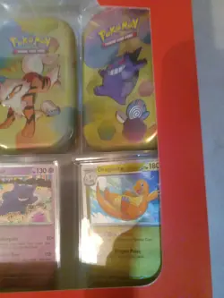 NEW Rare Pokemon TCG Scarlet and Violet Mini Tins 151 4 Pack Cans. - Image 5