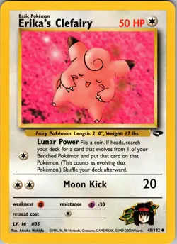 Erika's Clefairy Gym Challenge Uncommon NM Pokemon 040/132 Unlimited - Image 1