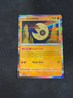 Pokemon Lunatone 004 Black Star Promo Mega Evolution Stamped - Image 1