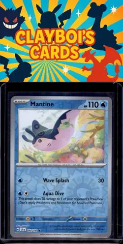 Mantine SV08: Surging Sparks Pokemon 040/191 Reverse Holo NM+ - Image 1