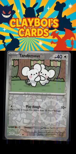 Tandemaus SV08: Surging Sparks Pokemon 157/191 Reverse Holo Common NM+ - Image 1