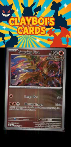 Gouging Fire Reverse Holo SV08: Surging Sparks 038/191 Pokemon TCG NM+ - Image 1
