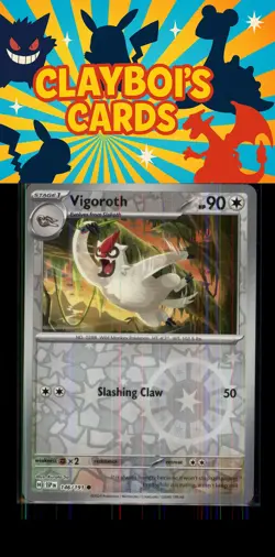 Vigoroth SV08: Surging Sparks Pokemon 146/191 Reverse Holo Common NM+ - Image 1