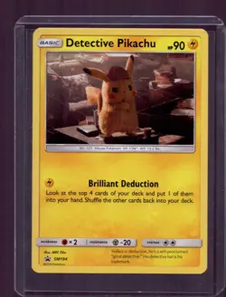 2019 Detective Pikachu SM194 Black Star Promo Holo Pokemon - Image 1