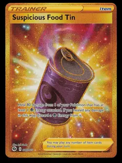 Suspicious Food Tin 080/073 - Champion's Path Pokemon TCG - NM Gold Secret Rare - Image 1