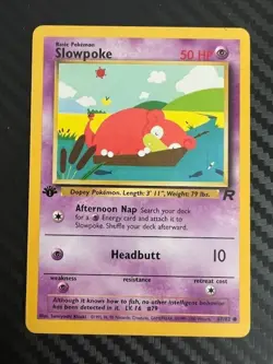 Pokemon TCG Slowpoke Team Rocket 67/82 Regular 1st Edition Common LP - Image 1