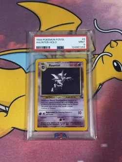 PSA 9 Haunter - Fossil Unlimited Holo Rare #6 - Pokemon WoTC - Image 1