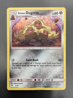 Alolan Dugtrio 11/12 Holo McDonald's Promos 2019 | HP | Pokemon Trading Card TCG - Image 1